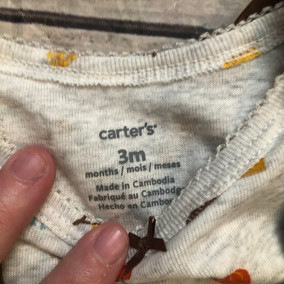 Autumn Harvest Carter's Baby Girl Jumpsuit w Matching Headband Size 3 Months NWT - Picture 3 of 5